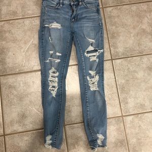 American Eagle Hi rise Jeggings  0 short